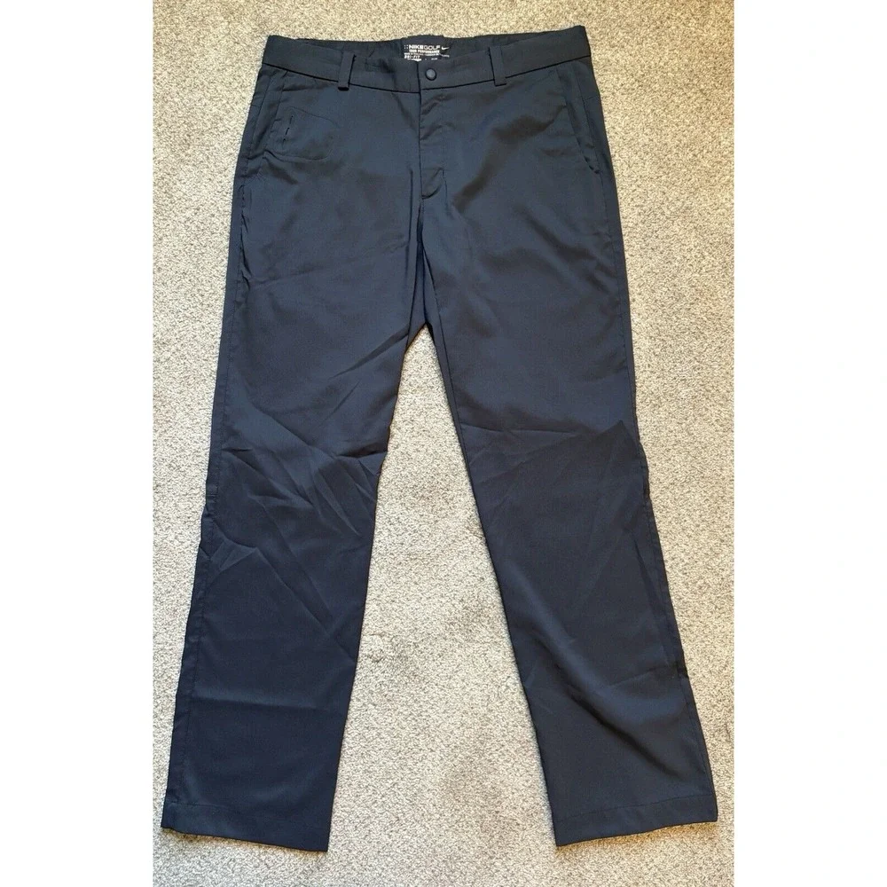 Nike Golf Pants Mens 34x32 Black Tour Performance Dri-Fit‎ Stretch Lightweight